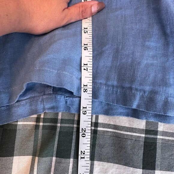 Cut Loose Pull On A-Line Linen Walking Skirt Womens XS Blue Coastal Boho Summer - Picture 7 of 9